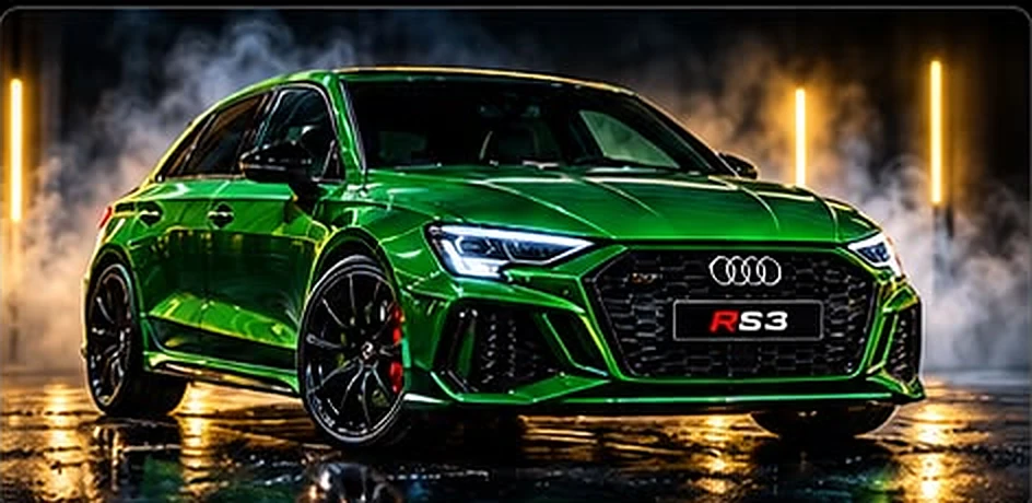 Green Audi RS3